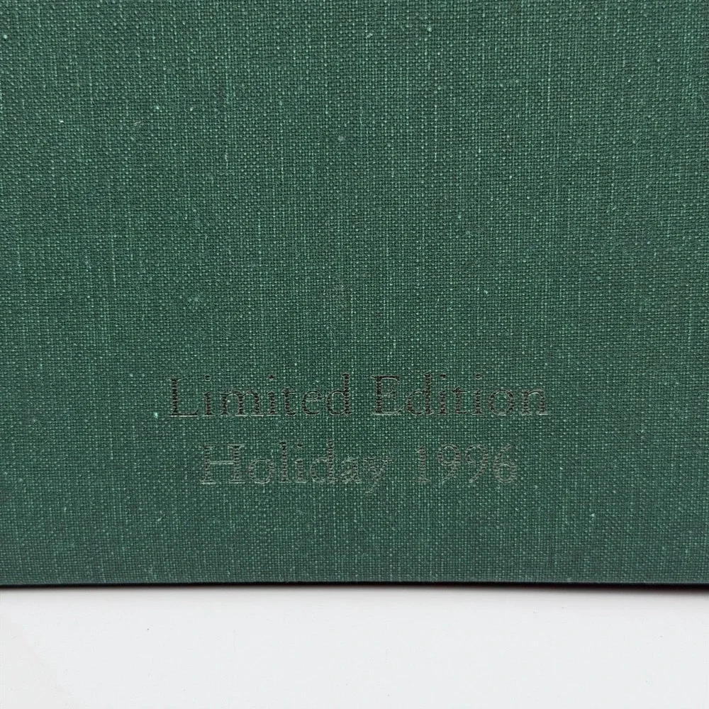 Vtg CREATIVE MEMORIES Christmas Scrapbook Album Green Holly Gold‎ Trim 15 Pages